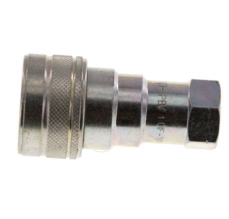 Acier DN 10 Coupleur hydraulique femelle 3/8 pouce Filets NPT ISO 7241-1 B D 19.1mm