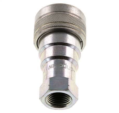 Acier DN 10 Coupleur hydraulique femelle 3/8 pouce Filets NPT ISO 7241-1 B D 19.1mm
