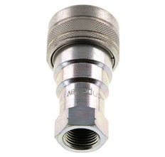 Acier DN 10 Coupleur hydraulique femelle 3/8 pouce Filets NPT ISO 7241-1 B D 19.1mm
