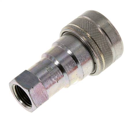 Acier DN 10 Coupleur hydraulique femelle 3/8 pouce Filets NPT ISO 7241-1 B D 19.1mm