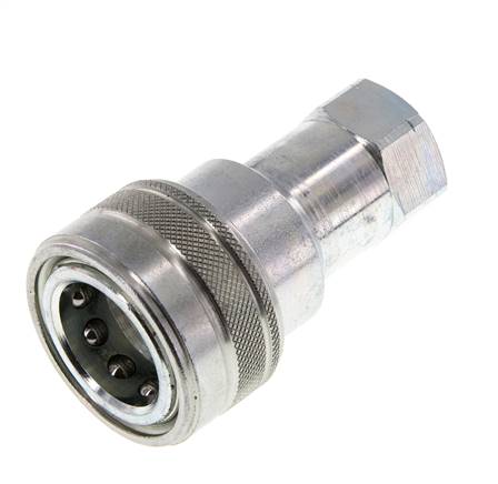 Acier DN 12.5 Coupleur hydraulique femelle 1/2 pouce filetage NPT ISO 7241-1 B D 23.5mm