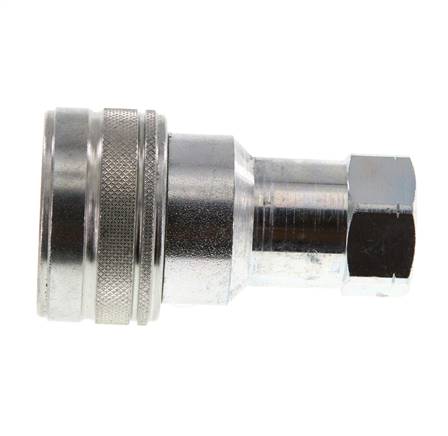 Acier DN 12.5 Coupleur hydraulique femelle 1/2 pouce filetage NPT ISO 7241-1 B D 23.5mm