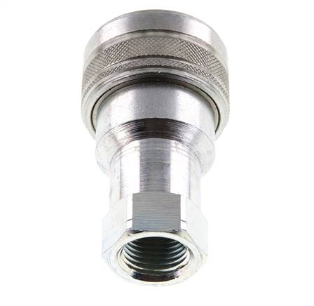 Acier DN 12.5 Coupleur hydraulique femelle 1/2 pouce filetage NPT ISO 7241-1 B D 23.5mm