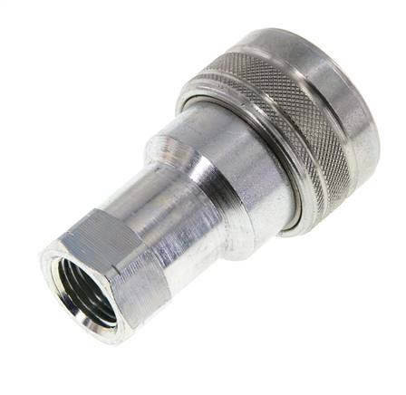 Acier DN 12.5 Coupleur hydraulique femelle 1/2 pouce filetage NPT ISO 7241-1 B D 23.5mm