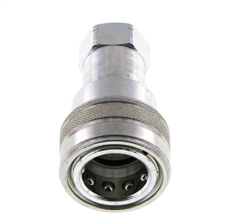 Acier DN 12.5 Coupleur hydraulique femelle 1/2 pouce filetage NPT ISO 7241-1 B D 23.5mm