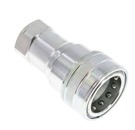 Acier Coupleur hydraulique DN 25 Manchon 1 pouce filetage NPT femelle ISO 7241-1 B D 37.8mm