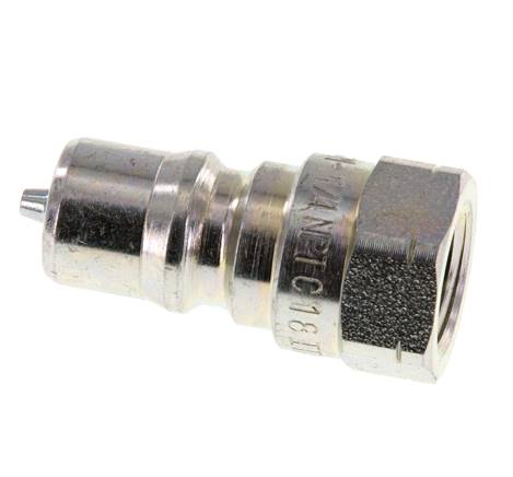 Acier DN 6.3 Coupleur hydraulique Bouchon fileté 1/4 pouce NPT femelle ISO 7241-1 B D 14.2mm