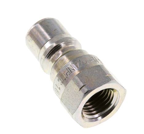 Acier DN 6.3 Coupleur hydraulique Bouchon fileté 1/4 pouce NPT femelle ISO 7241-1 B D 14.2mm