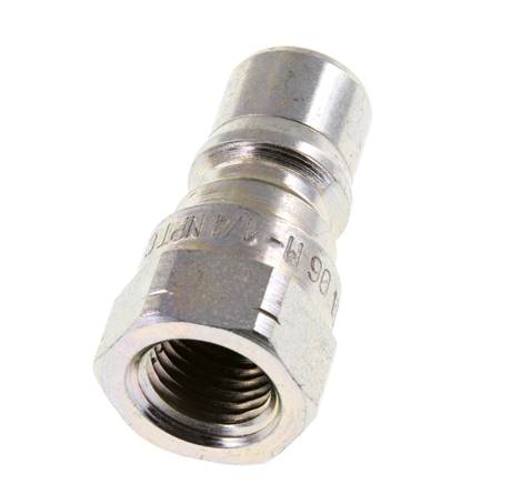 Acier DN 6.3 Coupleur hydraulique Bouchon fileté 1/4 pouce NPT femelle ISO 7241-1 B D 14.2mm
