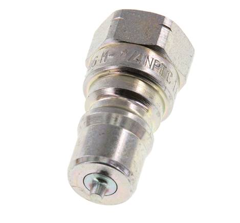 Acier DN 6.3 Coupleur hydraulique Bouchon fileté 1/4 pouce NPT femelle ISO 7241-1 B D 14.2mm