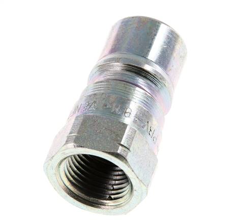 Acier DN 10 Coupleur hydraulique Bouchon 3/8 pouce filetage NPT femelle ISO 7241-1 B D 19.1mm