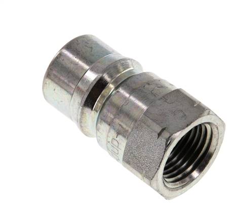 Acier DN 12.5 Coupleur hydraulique Bouchon fileté 1/2 pouce NPT femelle ISO 7241-1 B D 23.5mm