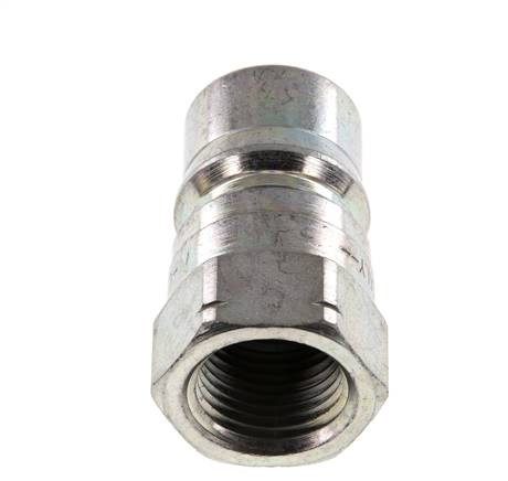 Acier DN 12.5 Coupleur hydraulique Bouchon fileté 1/2 pouce NPT femelle ISO 7241-1 B D 23.5mm