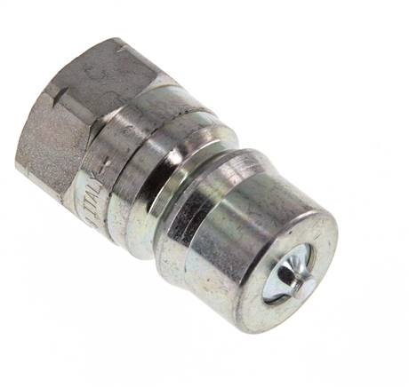 Acier DN 12.5 Coupleur hydraulique Bouchon fileté 1/2 pouce NPT femelle ISO 7241-1 B D 23.5mm