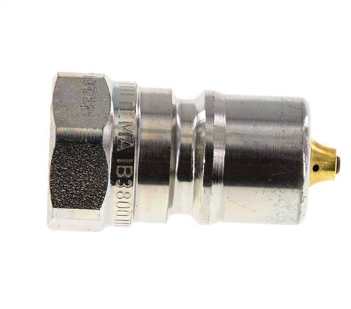 Acier DN 10 Coupleur hydraulique Bouchon G 3/8 pouce filetage femelle Eliminateur de pression ISO 7241-1 B D 19.1mm