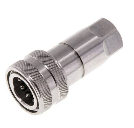 Coupleur hydraulique DN 6.3 en acier inoxydable Embout G 1/4 pouce filetage femelle ISO 7241-1 B D 14.2mm
