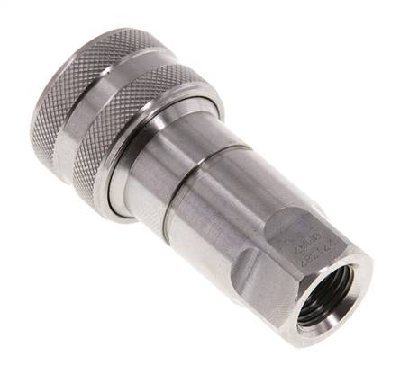 Coupleur hydraulique DN 6.3 en acier inoxydable Embout G 1/4 pouce filetage femelle ISO 7241-1 B D 14.2mm
