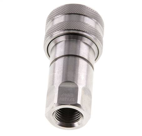 Coupleur hydraulique DN 6.3 en acier inoxydable Embout G 1/4 pouce filetage femelle ISO 7241-1 B D 14.2mm