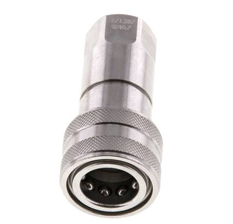 Coupleur hydraulique DN 6.3 en acier inoxydable Embout G 1/4 pouce filetage femelle ISO 7241-1 B D 14.2mm