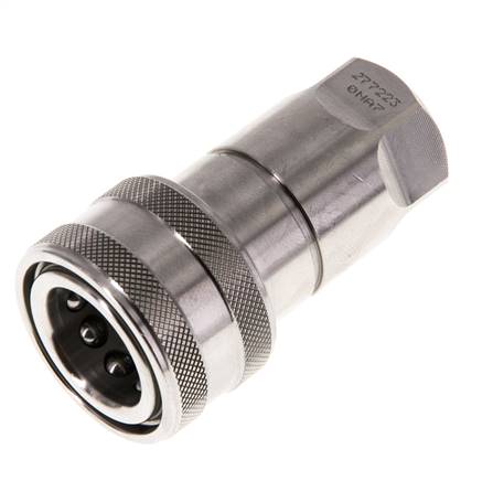 Coupleur hydraulique DN 10 en acier inoxydable Embout G 3/8 pouce filetage femelle ISO 7241-1 B D 19.1mm