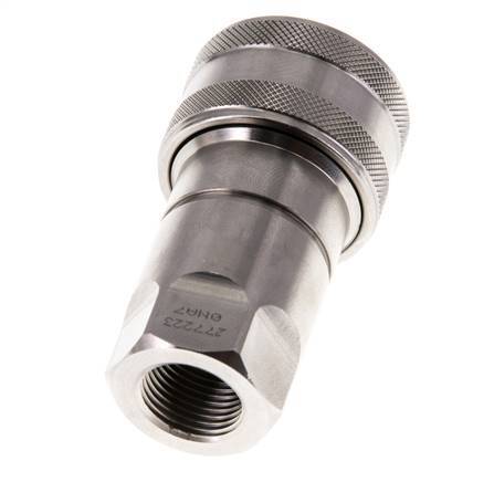 Coupleur hydraulique DN 10 en acier inoxydable Embout G 3/8 pouce filetage femelle ISO 7241-1 B D 19.1mm