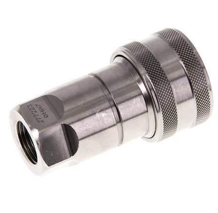 Coupleur hydraulique DN 10 en acier inoxydable Embout G 3/8 pouce filetage femelle ISO 7241-1 B D 19.1mm