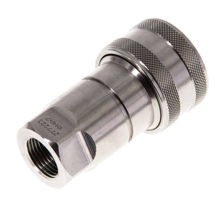 Coupleur hydraulique DN 10 en acier inoxydable Embout G 3/8 pouce filetage femelle ISO 7241-1 B D 19.1mm