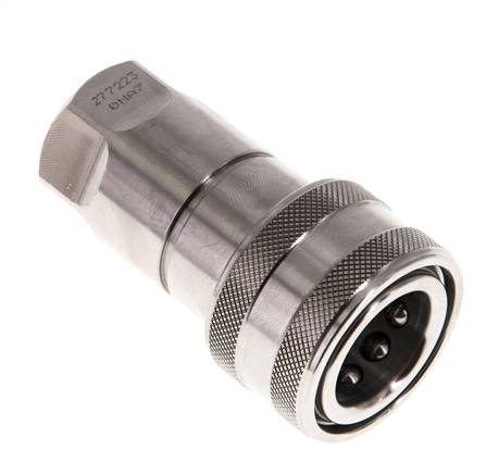 Coupleur hydraulique DN 10 en acier inoxydable Embout G 3/8 pouce filetage femelle ISO 7241-1 B D 19.1mm