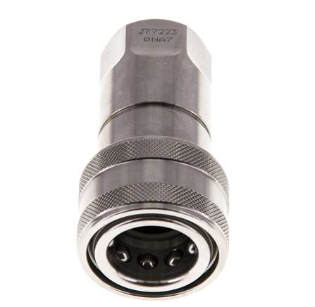 Coupleur hydraulique DN 10 en acier inoxydable Embout G 3/8 pouce filetage femelle ISO 7241-1 B D 19.1mm