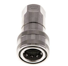 Coupleur hydraulique DN 10 en acier inoxydable Embout G 3/8 pouce filetage femelle ISO 7241-1 B D 19.1mm