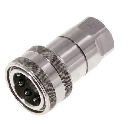 Coupleur hydraulique en acier inoxydable DN 12.5 Embout G 1/2 pouce filetage femelle ISO 7241-1 B D 23.5mm