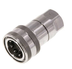 Coupleur hydraulique en acier inoxydable DN 12.5 Embout G 1/2 pouce filetage femelle ISO 7241-1 B D 23.5mm
