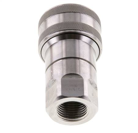 Coupleur hydraulique en acier inoxydable DN 12.5 Embout G 1/2 pouce filetage femelle ISO 7241-1 B D 23.5mm