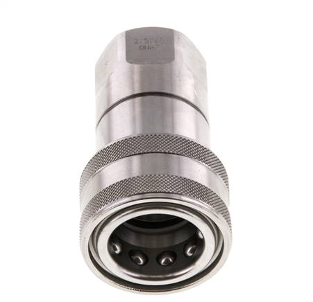 Coupleur hydraulique en acier inoxydable DN 12.5 Embout G 1/2 pouce filetage femelle ISO 7241-1 B D 23.5mm