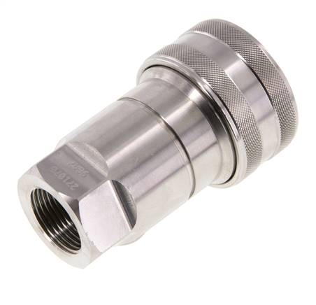 Coupleur hydraulique DN 20 en acier inoxydable Embout G 3/4 pouce filetage femelle ISO 7241-1 B D 31.4mm