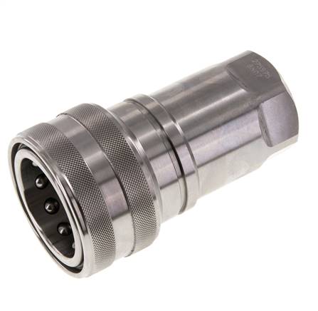 Coupleur hydraulique DN 40 en acier inoxydable Embout G 1 1/2 pouce filetage femelle ISO 7241-1 B D 44.5mm