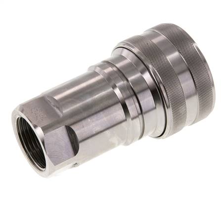 Coupleur hydraulique DN 40 en acier inoxydable Embout G 1 1/2 pouce filetage femelle ISO 7241-1 B D 44.5mm