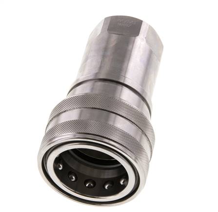 Coupleur hydraulique DN 50 en acier inoxydable Embout G 2 pouces filetage femelle ISO 7241-1 B D 63.2mm