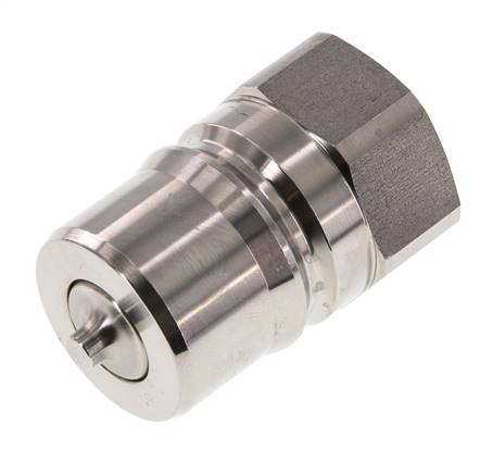 Coupleur hydraulique en acier inoxydable DN 25 Bouchon G 1 pouce filetage femelle ISO 7241-1 B D 37.8mm