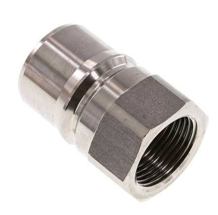 Coupleur hydraulique en acier inoxydable DN 25 Bouchon G 1 pouce filetage femelle ISO 7241-1 B D 37.8mm