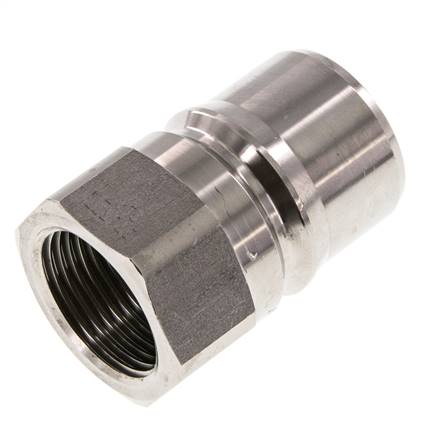 Coupleur hydraulique en acier inoxydable DN 25 Bouchon G 1 pouce filetage femelle ISO 7241-1 B D 37.8mm