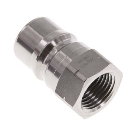 Coupleur hydraulique en acier inoxydable DN 12.5 Bouchon fileté 1/2 pouce NPT femelle ISO 7241-1 B D 23.5mm
