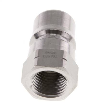 Coupleur hydraulique en acier inoxydable DN 12.5 Bouchon fileté 1/2 pouce NPT femelle ISO 7241-1 B D 23.5mm