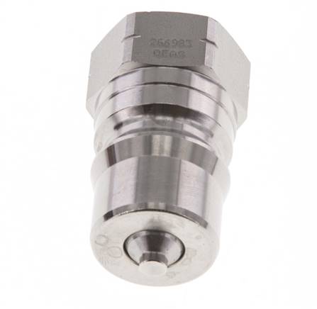 Coupleur hydraulique en acier inoxydable DN 12.5 Bouchon fileté 1/2 pouce NPT femelle ISO 7241-1 B D 23.5mm
