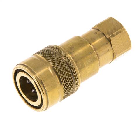 Coupleur hydraulique DN 5 en laiton Embout G 1/8 pouce filetage femelle ISO 7241-1 B D 10.9mm