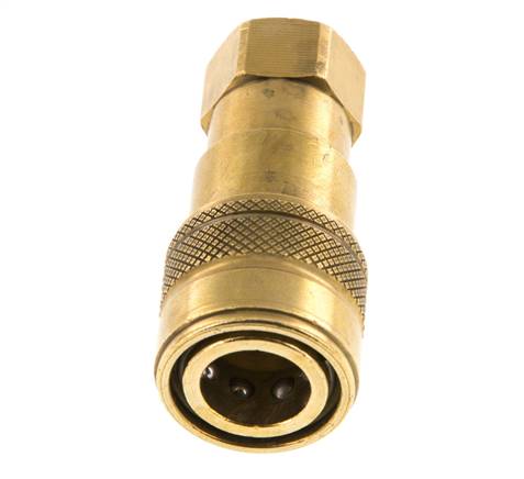Coupleur hydraulique DN 5 en laiton Embout G 1/8 pouce filetage femelle ISO 7241-1 B D 10.9mm