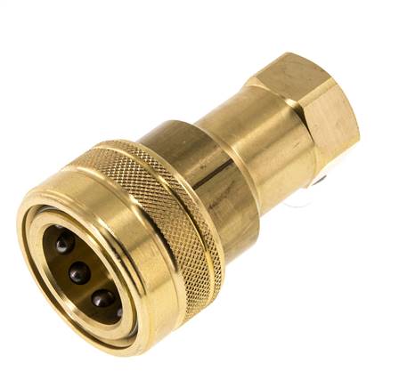 Coupleur hydraulique en laiton DN 12.5 Embout G 1/2 pouce filetage femelle ISO 7241-1 B D 23.5mm