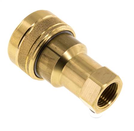 Coupleur hydraulique en laiton DN 12.5 Embout G 1/2 pouce filetage femelle ISO 7241-1 B D 23.5mm
