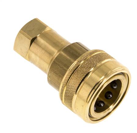 Coupleur hydraulique en laiton DN 12.5 Embout G 1/2 pouce filetage femelle ISO 7241-1 B D 23.5mm