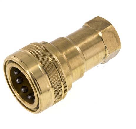 Coupleur hydraulique DN 20 en laiton Embout G 3/4 pouce filetage femelle ISO 7241-1 B D 31.4mm